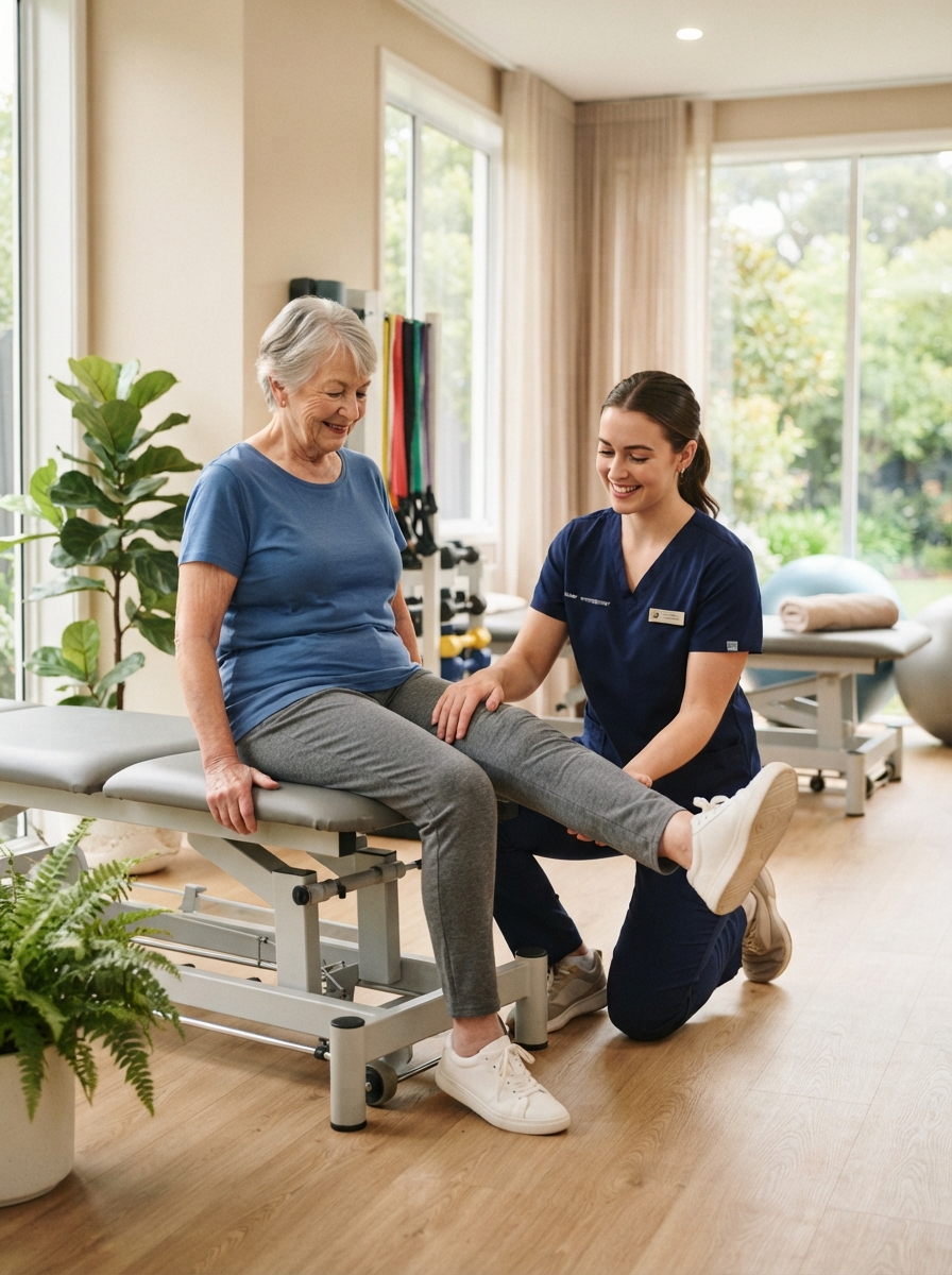 Physiotherapy exercise session at GeethasPhysio